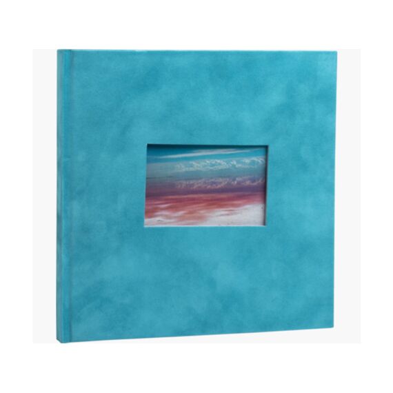 Skandi Fotoalbum Boek 60 Paginas Wit 25X25Cm Turquoise