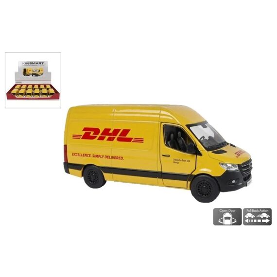 Kinsmart Mercedes Sprinter Dhl Die Cast Pull Back 1:36 Ass.