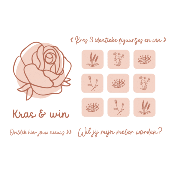 Minimou Scratchcard Wil Jij Mijn Meter Worden Pink Rose