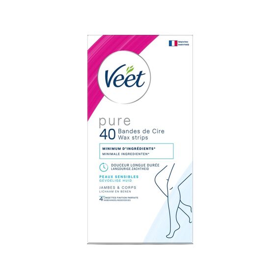 Veet Ontharingstrips Hypoallergeen Pure 40St