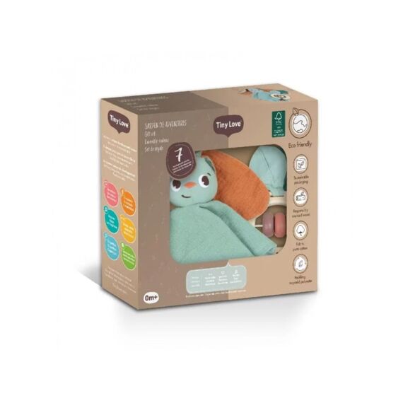 Tiny Love Gift Set Knuffeldoekje + Rammerlaar Garden Of Adventures