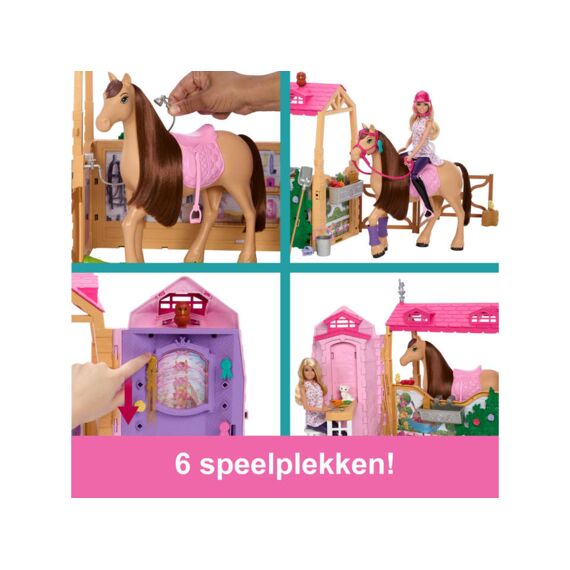 Barbie Stal Met Paard, Pop En Accessoires