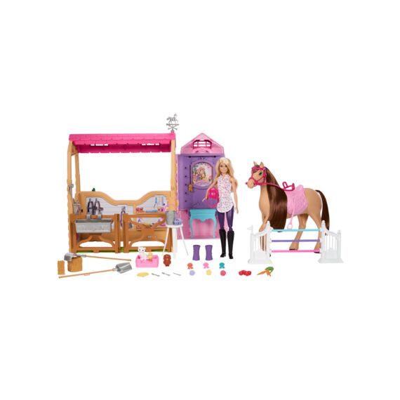 Barbie Stal Met Paard, Pop En Accessoires