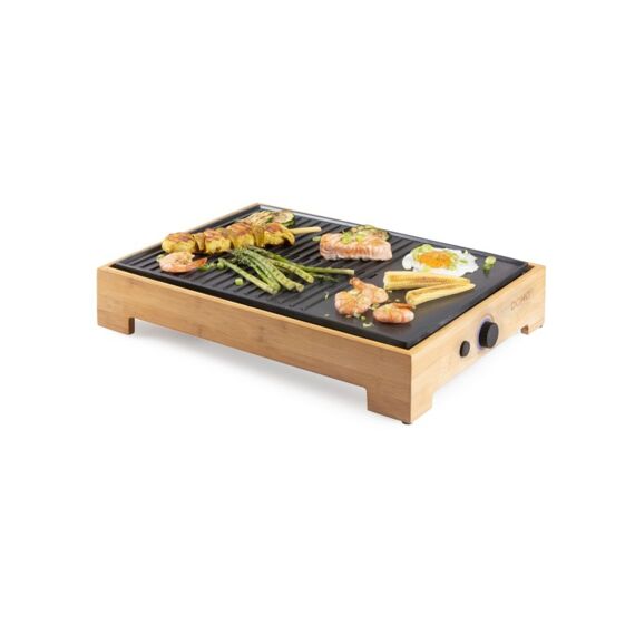 Domo Do9271G Grill Plancha Bamboo Style 42X28Cm