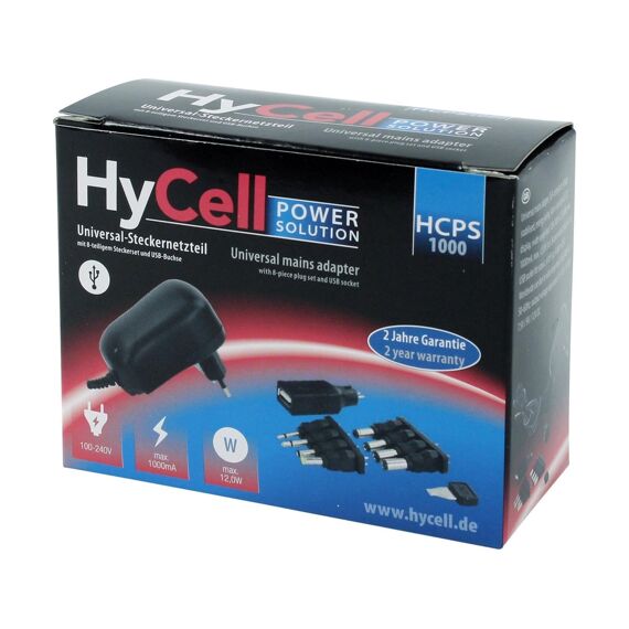 Hycell Universele Stekkervoeding Max. 1000Ma, Max 12W