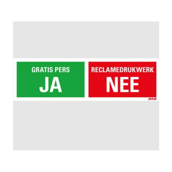 Pickup Sticker-Gratis Pers Ja/Reclamedrukwerk Nee-