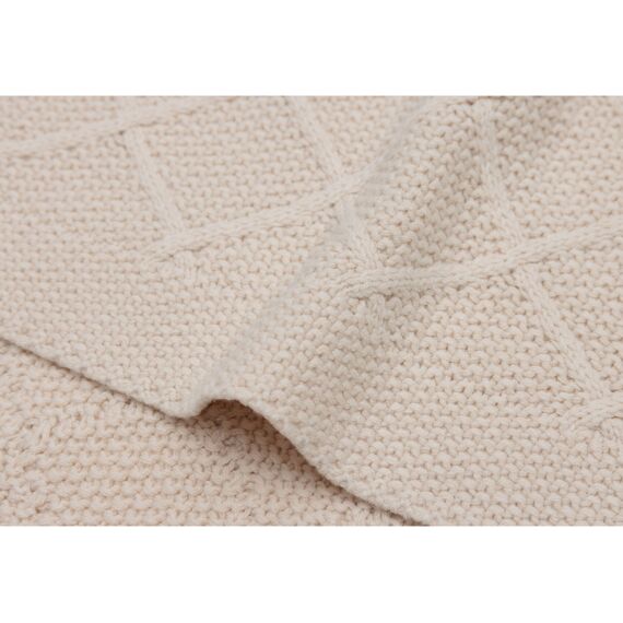 Jollein Deken Ledikant 100X150Cm Check Knit Oatmeal