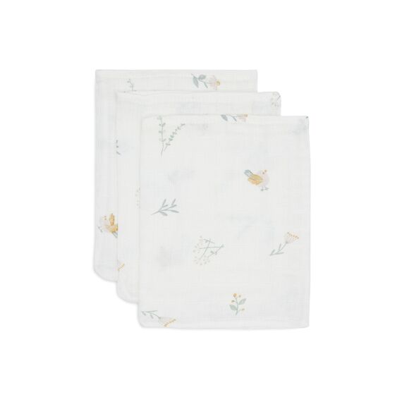 Jollein Hydrofiel Washandje 15X20Cm Lovely Birds (3Pack)