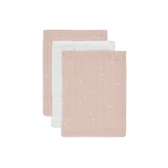 Jollein Hydrofiel Washandje 15X20Cm Twinkling Wild Rose (3Pack)