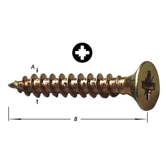 Paneelschroeven Platte Kop 3.5X16Mm