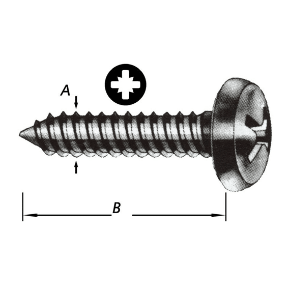 Zelftappende Schroeven Cil.Kop 4.2 X 19