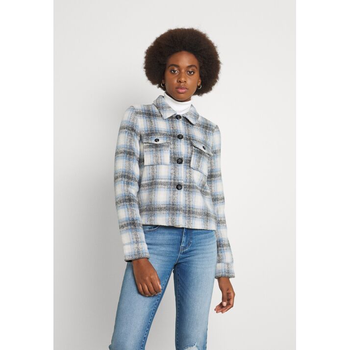 only lou short check jacket