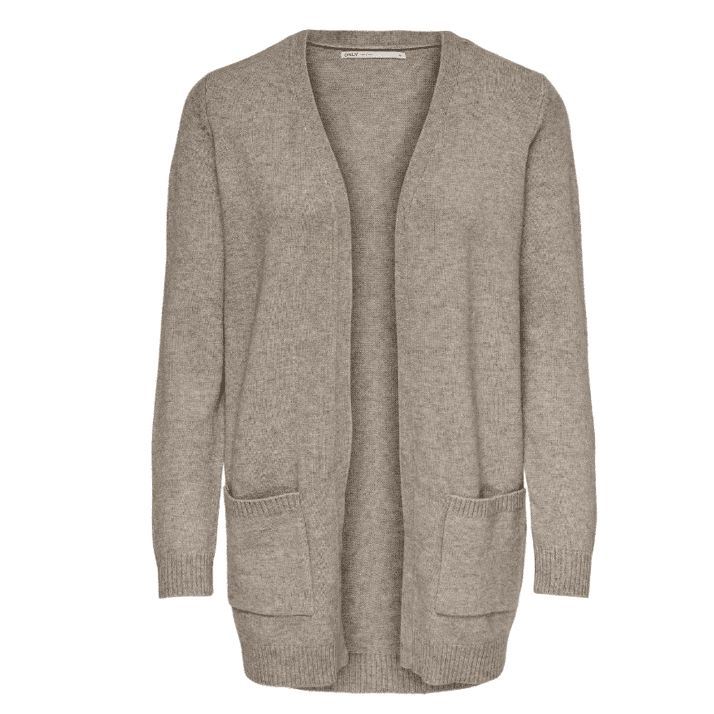 Beige L/s Open Cardigan Only Onllesly