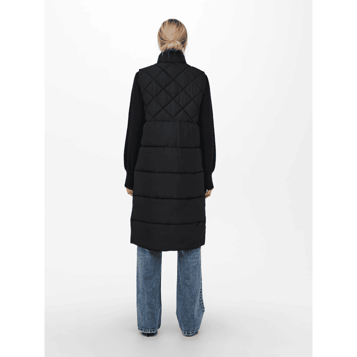 Only Stacy Quilted Waistcoat Black
