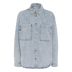 107606 Blue Denim/Feather Flower Emb. - blauw