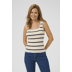 107445 Silver white/ Blue stripe - ecru