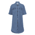 108347 Medium Blue Denim Pinstripe - blauw