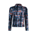p1040 navy-mocca+ painted check - multi color