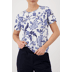 757 marine gemustert - blauw