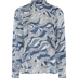 Blue lace print - blauw