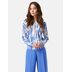 8992 Regatta Blue gemustert - Blauw