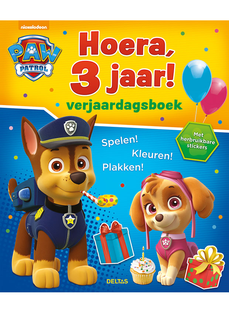 Paw Patrol Hoera 3 Jaar Verjaardagsboek