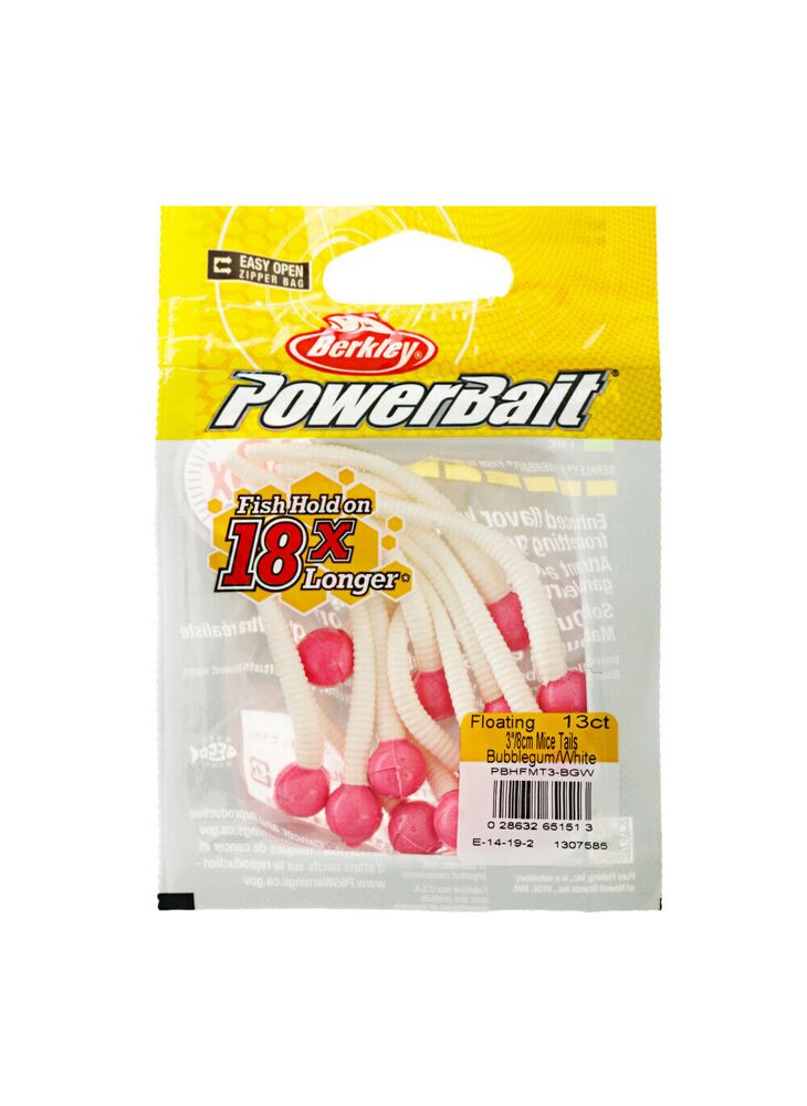 Berkley PowerBait® Floating Mice Tails | bubblegum white