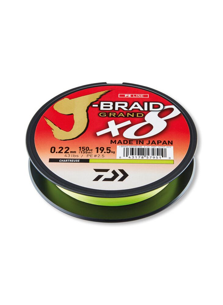 Daiwa J-Braid Grand X 8 (Length: 300mt, Diameter: 0.16mm, Color