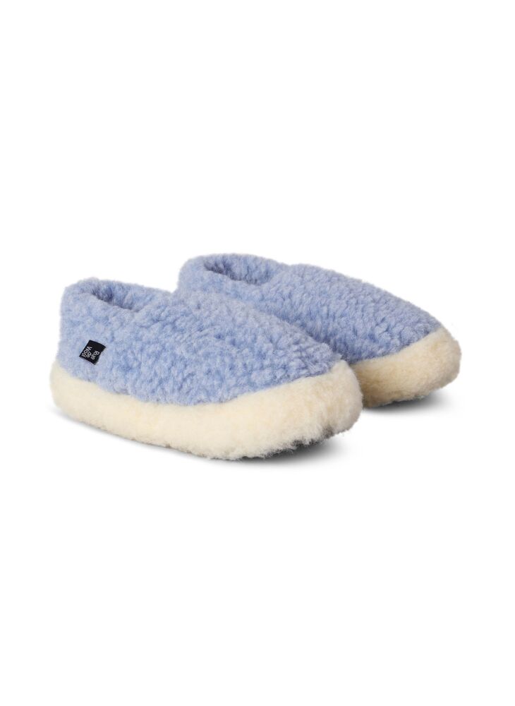 Wool slippers sky blue