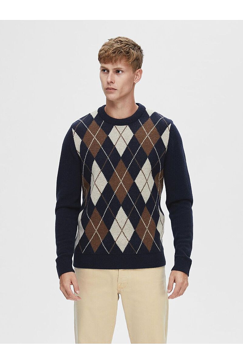 Hammacher Schlemner Men's Original Argyle Sweater Size LARGE