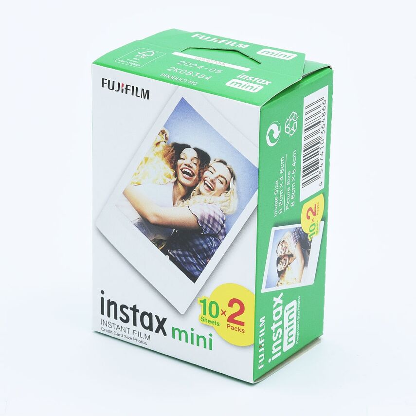 Fujifilm Instax Mini White Frame Color Instant Film, 20 Exposures