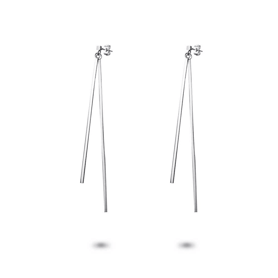 Boucles D'oreilles Barre En Acier OxcmoBijoux - Neuf Avec étiquettes, Référence Hbjbay-ea-008