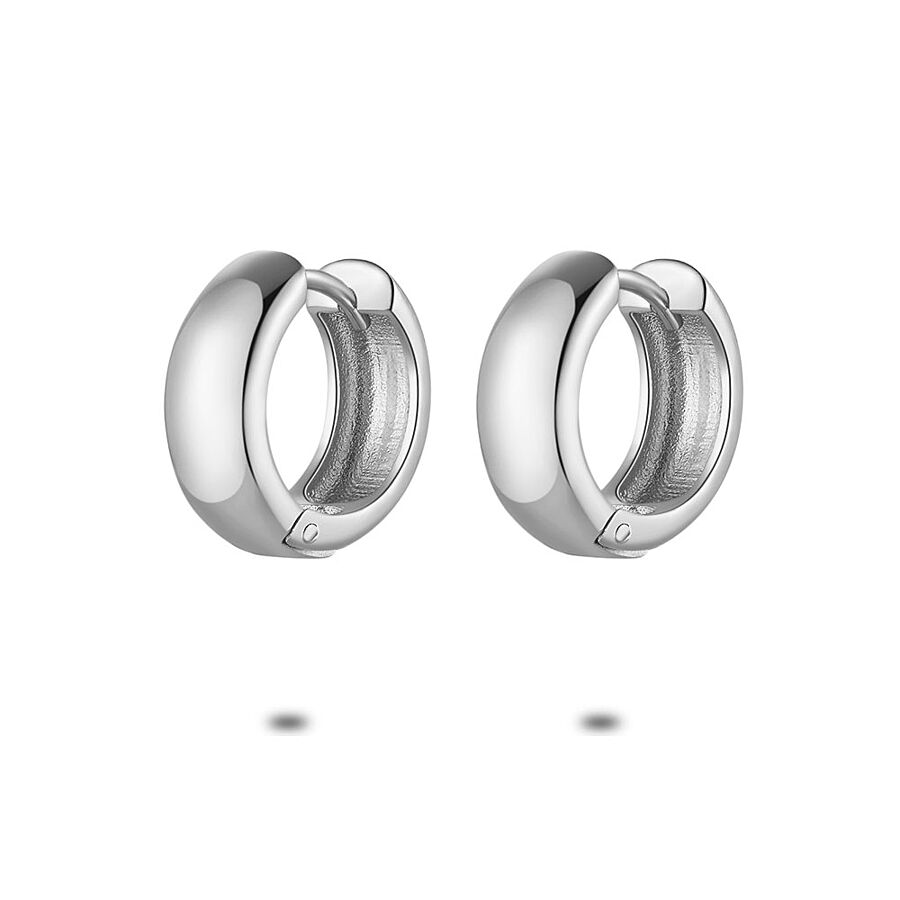 Silver earrings ring type deals