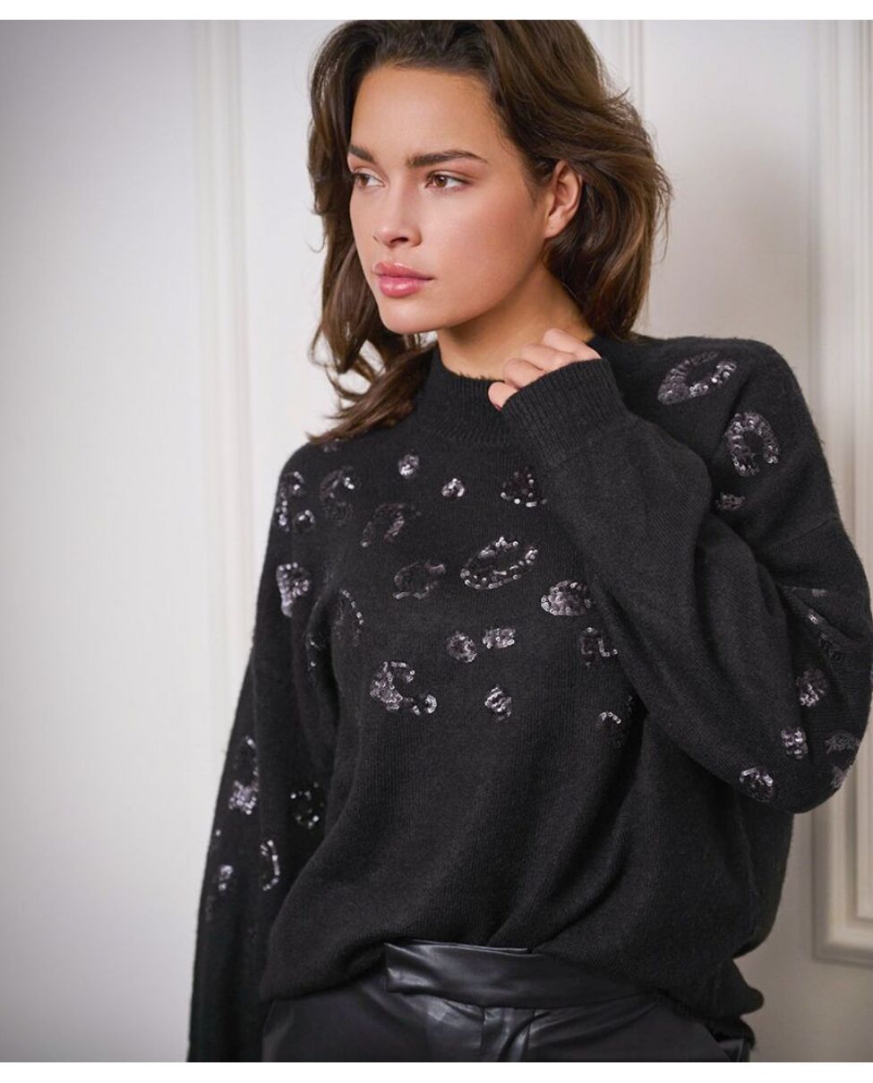Esqualo trui zwart top