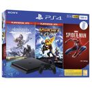 PlayStation 4 Slim 500GB Black + Horizon Zero Dawn Complete Edition + Ratchet & Clank + Marvel's Spider-Man product image