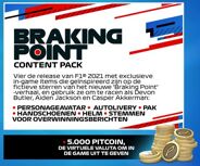<p>Pre-order en ontvang op release een Braking Point content pack met: een personage avatar, autolivery, een pak, handschoenen, een helm, stemmen voor overwinningsberichten én 5000 Pitcoin!</p> <p>Pre-order en ontvang op release een Braking Point content pack met: een personage avatar, autolivery, een pak, handschoenen, een helm, stemmen voor overwinningsberichten én 5000 Pitcoin!</p>